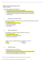 NSG 5003 WEEK 9 QUIZ STUDY GUIDE 2019 Cheyne Stokes