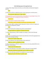 NUR 2058 Dimensions of Nursing Final Exam