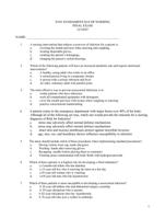 N101 FUNDAMENTALS OF NURSING FINAL EXAM