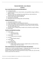 NUR 2513 Maternal Child Health Exam 1 Blueprint GENERAL