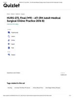 NURS 388 Final W9 ATI  RN Adult Medical Surgical Online Practice 2016 B