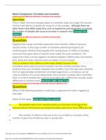 Week 8 Assignment: Correlation and Causation Understand the difference between correlation