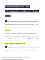 MATH -225N Week 5 Confidence Interval for Mean quiz