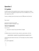 math225 n week 6 quiz A statistics professor recently graded final exams for students in her introductory