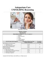 Antepartum Care UNFOLDING Reasoning (Complete Case study)