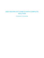 HESI RN EXIT EXAM V2 WITH COMPLETE SOLUTION - UPDATED  2022