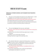 RN HESI Exit Exam Testing Solutions and Review