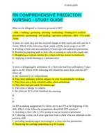 NUR 6050 RN COMPREHENSIVE PREDICTOR NURSING  STUDY GUIDE