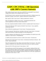 AAPC CPC FINAL | 100 Questions with 100% Correct Answers