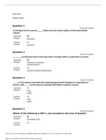 OIM 320 Chapter 8 quiz Answers