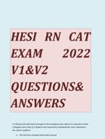 NUR 3125 Advanced Pathophysiology for Nursing hesi  cat exam 2022 v1 v2 questions answers