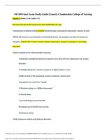 NR 509 Final Exam Study Guide Chamberlain College of Nursing