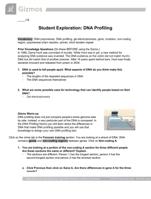 GIZMO Student Exploration: DNA Profiling