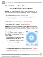 Enzymology Student Exploration Element Builder answers