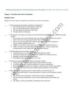 NURSING 30 The role of Nursing Practitioner  Pharm Test Bank 5th Ed