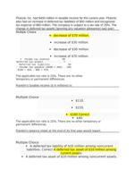 Plutonic Inc. had $400 million in taxable income for the current year. Plutonic also had an increase in deferred