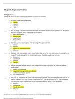 Chapter 9. Respiratory Problems Multiple Choice answers