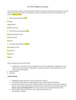 ACCT 6371 Advanced Auditing quiz 1  Module 1 focus notes