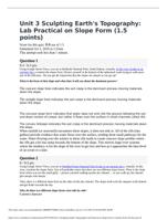 Unit 3 Sculpting Earth's Topography: Lab Practical on Slope Form (1.5 points)