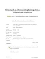 IGCP 337  Advanced Pathophysiology Week 6 Midterm Exam Spring 2020