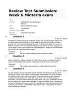 NURS 6640 WK 6 Midterm 6640 Psychotherapy with Individuals