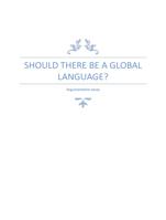 Should there be a global language ?