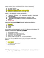 PHARM MIDTERM 1 exam questions and Answers