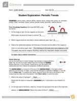 Gizmos Student Exploration: Periodic Trends