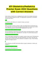 ATI Obstetrics/Pediatrics Proctor Exam 2022 Questions with Correct Answers