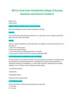 NR 511 Final Exam Chamberlain College of NursingQuestions and Answers Graded A