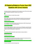 ATI Obstetrics/Pediatrics Proctor Exam 2022 Questions with Correct Answers