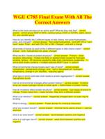 WGU C785 Final Exam With All The Correct Answers