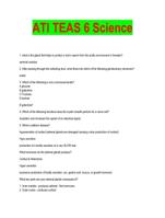 ATI TEAS 6 Science Test Questions and Answers