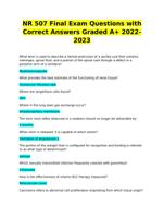 NR 507 Final Exam Questions with Correct Answers Graded A+ 2022-2023