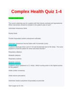 Complex Health Quiz 1-4 Answers - All Correct 100%