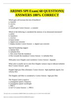 ARDMS SPI Exam| 60 QUESTIONS| ANSWERS 100% CORRECT