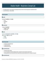 Shadow Health – Respiratory Concept Lab