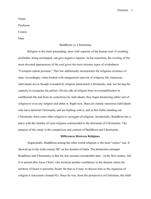 Contrast-Compare Essay on Buddhism and Christianity