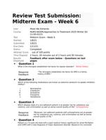 NURS-6630N Review Test Submission:Midterm Exam - Week 6