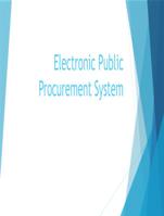 Application of Electronic Procurement System