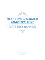 HESI Computerized Adaptive Testing (CAT) Test Bank With Rationales |  HESI CAT exam Test Bank. All new for 2022