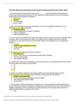 CLG 001 DoD Governmentwide Commercial Purchase Card Overview Exam 100%