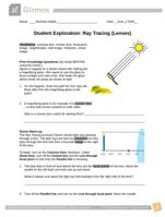 Student Exploration: Ray Tracing (Lenses)