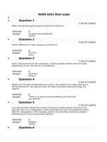 NURS 6551 final exam -with All Answers