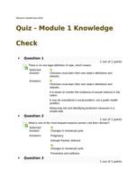 Women's Health Nurs 6552 Quiz - Module 1 Knowledge Check