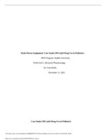 NURS 6521 Week 11 Case Study-Off-Label Drug Use in Pediatrics