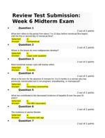 Review Test Submission:Week 6 Midterm Exam