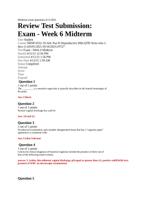 NRNP 6552 week 6 midterm exam questions and Answers - Walden