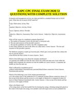 AAPC CPC FINAL EXAM 2020| 53 QUESTIONS WITH COMPLETE SOLUTION