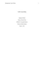 National Association of Social Workers, Code of Ethics, 6 pages with references